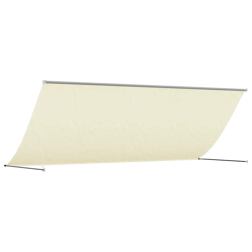 Tenda da Sole Retrattile Crema 350x150 cm in Tessuto e Acciaio 368762