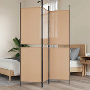 Paravento a 3 pannelli Beige 150 x 180 cm Tessuto 42039215