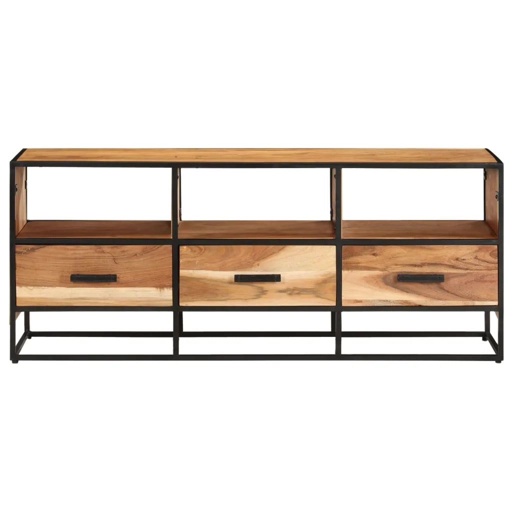 Mobile Porta TV-Mobile per TV-Credenza TV 110x30x45 cm in Legno Massello di Acacia