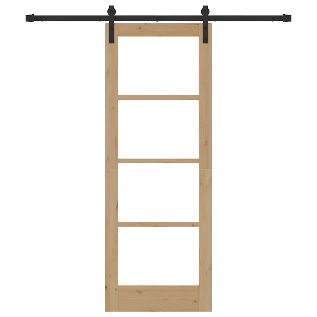 Porta scorrevole ORKDAL Naturale e Nero 73,5 x 198,5 cm 3331819