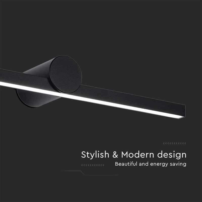 Lampada LED da Specchio Bagno 10W 1530LM Colore Nero 3000K 610X100X75mm IP65 SKU-405831