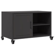Mobile TV multimediale mensola TV credenza TV adatto per sala da pranzo soggiorno camera da letto 68 x 39 x 43,5 cm acciaio nero 02_0026151