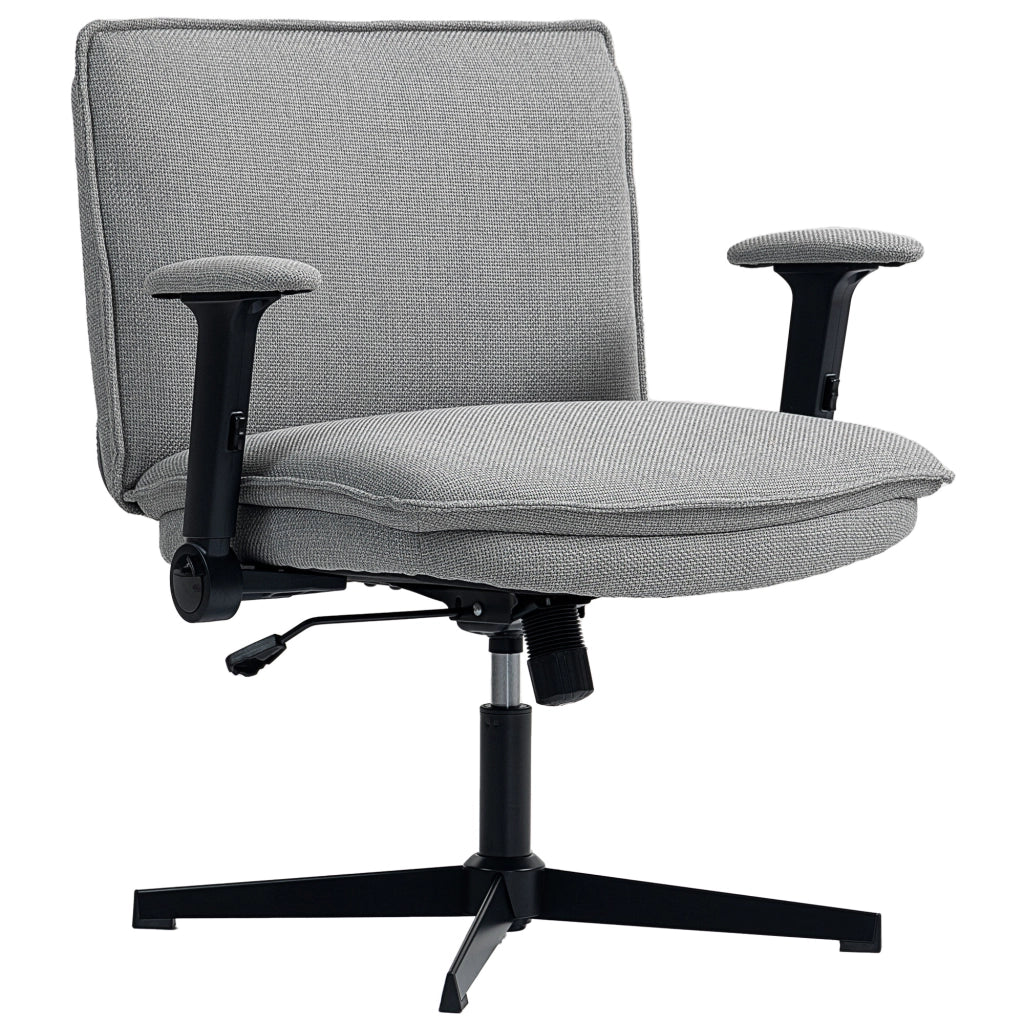 Sedia da ufficio con braccioli ribaltabili ¨C zephmum ¨C Grigio, Tessuto, Metallo