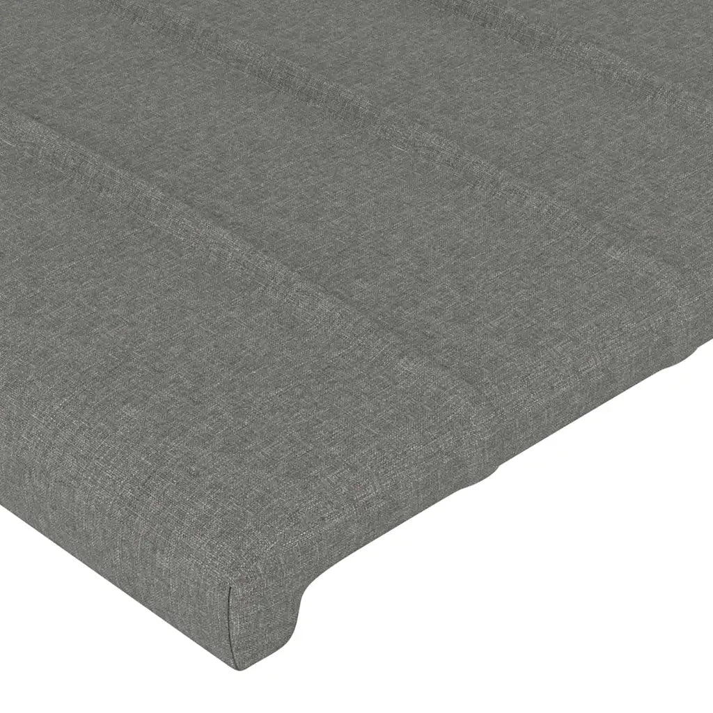 Testiera | Testata ad Orecchio Grigio Scuro 163x16x78/88 cm in Tessuto