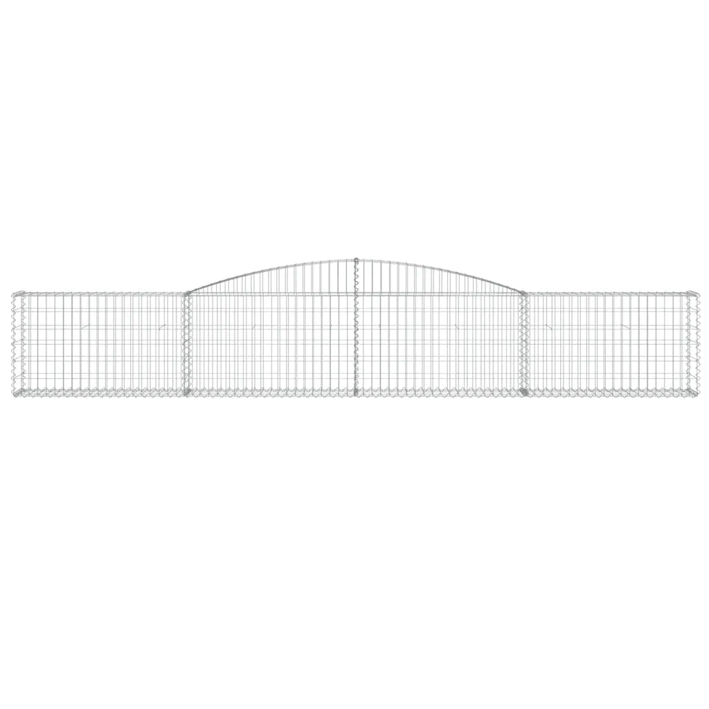 Cesti Gabbioni ad Arco 7 pz 400x30x60/80 cm Ferro Zincato 3146845