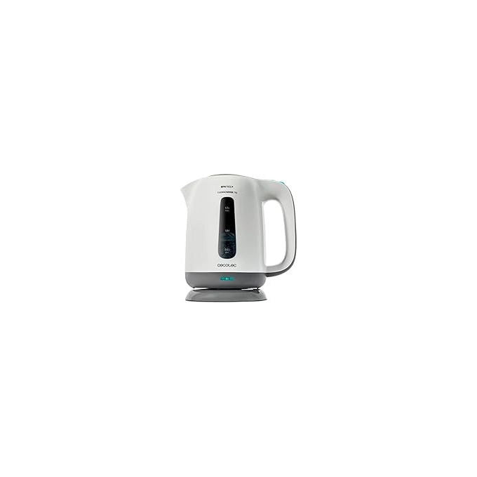 Cecotec bollitore elettrico ThermoSense 120, 1 litro, 1100 W, plastica senza BPA, filtro anticalcare, base 360°, doppio sistema di sicurezza