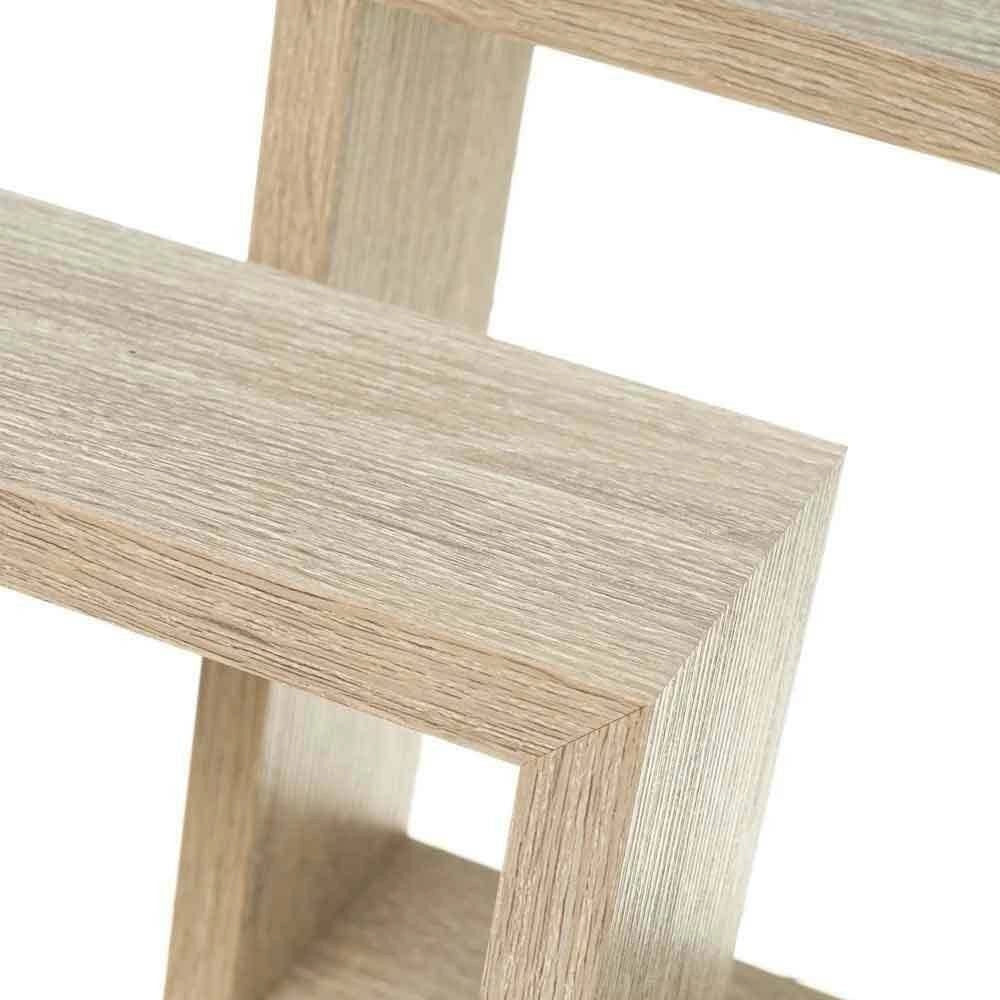 Trade Shop - Set 3 Mensole Da Parete Moderne Design Cubo Mensola Scaffale In Legno Mdf Beige -
