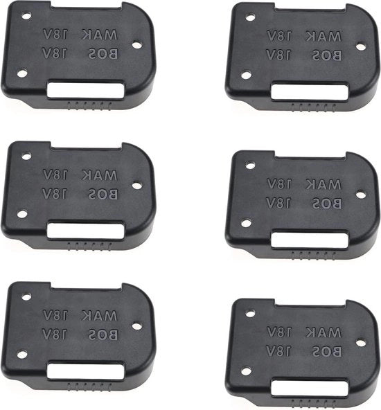 Rack di Accumulatore - Supporto di Accumulatore Montaggio - Supporto di Dock per Accumulatore - Compatibile con 18V Makita - Compatibile con 18V Bosch Li-ion Accumulatore - Nero