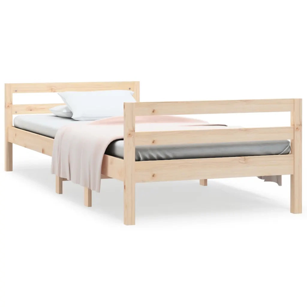 Giroletto senza Materasso 80x200 cm in Legno Massello Pino 821629