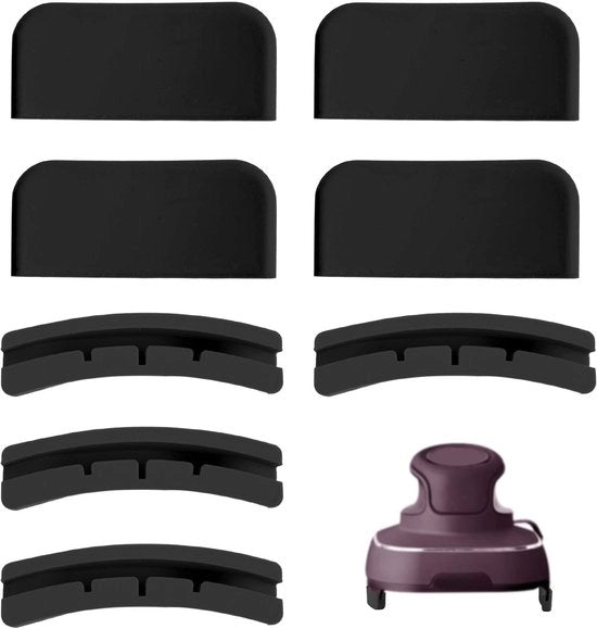 Mat di Frittura aeree 8 pezzi - Protezione termica in silicone - Sottopiede - Accessori da cucina portatili - 5,2 x 2,3 cm
