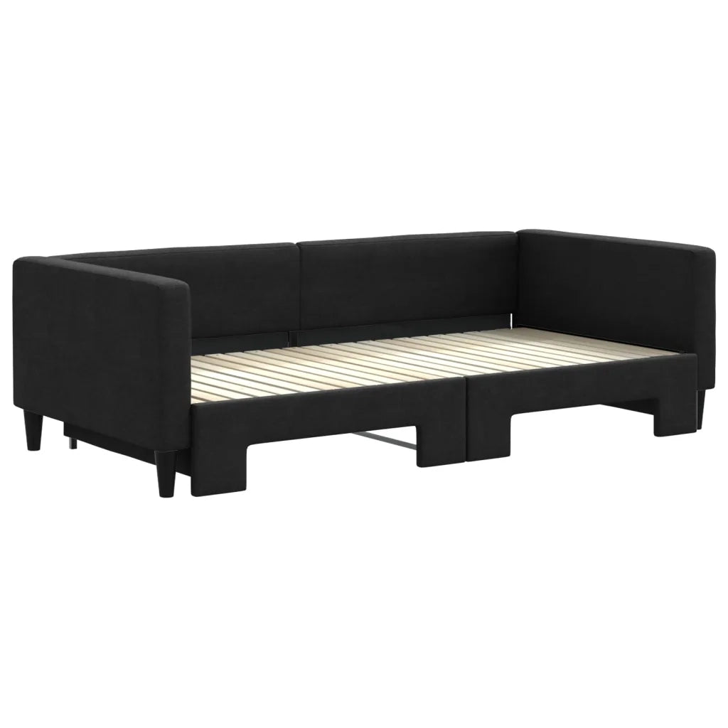 Divano Letto con Letto Estraibile Nero 100x200 cm in Tessutocod mxl 82665