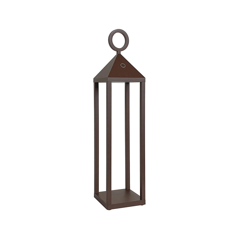 PICNIC Lampada da Tavolo Portatile LED 2,2W IP54 2700K 43cm Corten - Luce Wireless Ricaricabile per Interni ed Esterni - Rossini Group