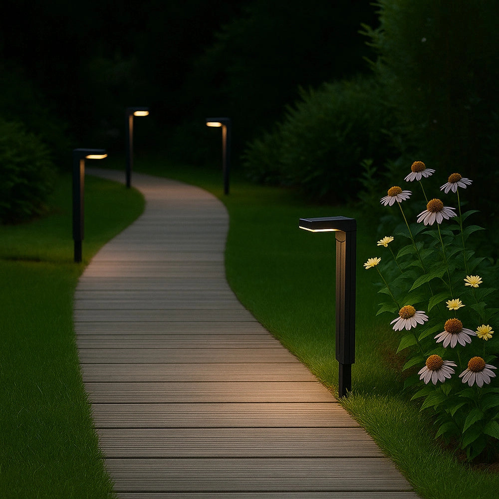 Trade Shop - Lampioncino Paletto Led Con Pannello Solare Picchetto Da Giardino Cct Ip65 200lm Yh0802-3c -