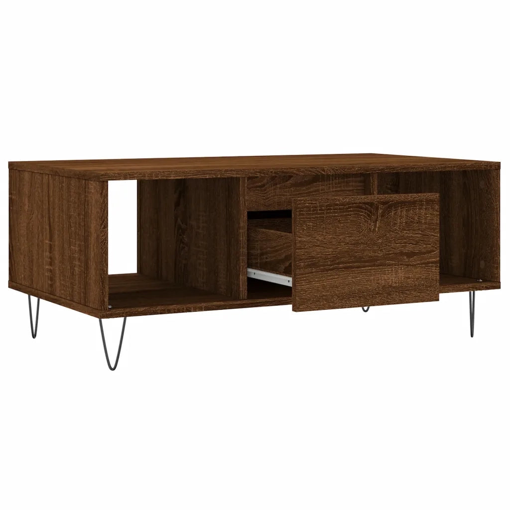 Tavolino da salotto | Tavolino da caff¨¨ | Tavolino da Soggiorno Rovere Marrone 90x50x36,5 cm in Multistrato