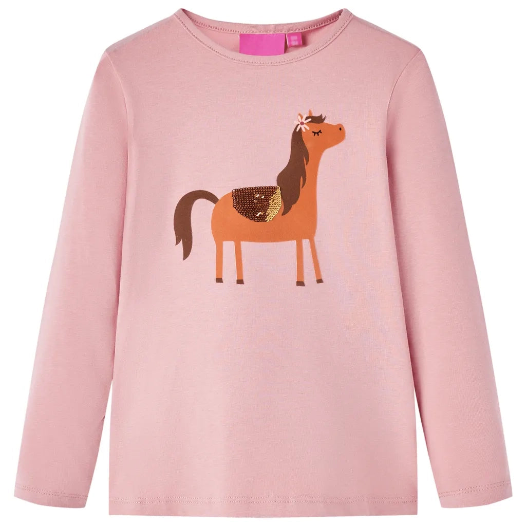 Maglietta per Bambini a Maniche Lunghe Rosa Chiaro 116cod mxl 84306