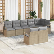Set di divani 8 pcs Beige polyrattan 3346430