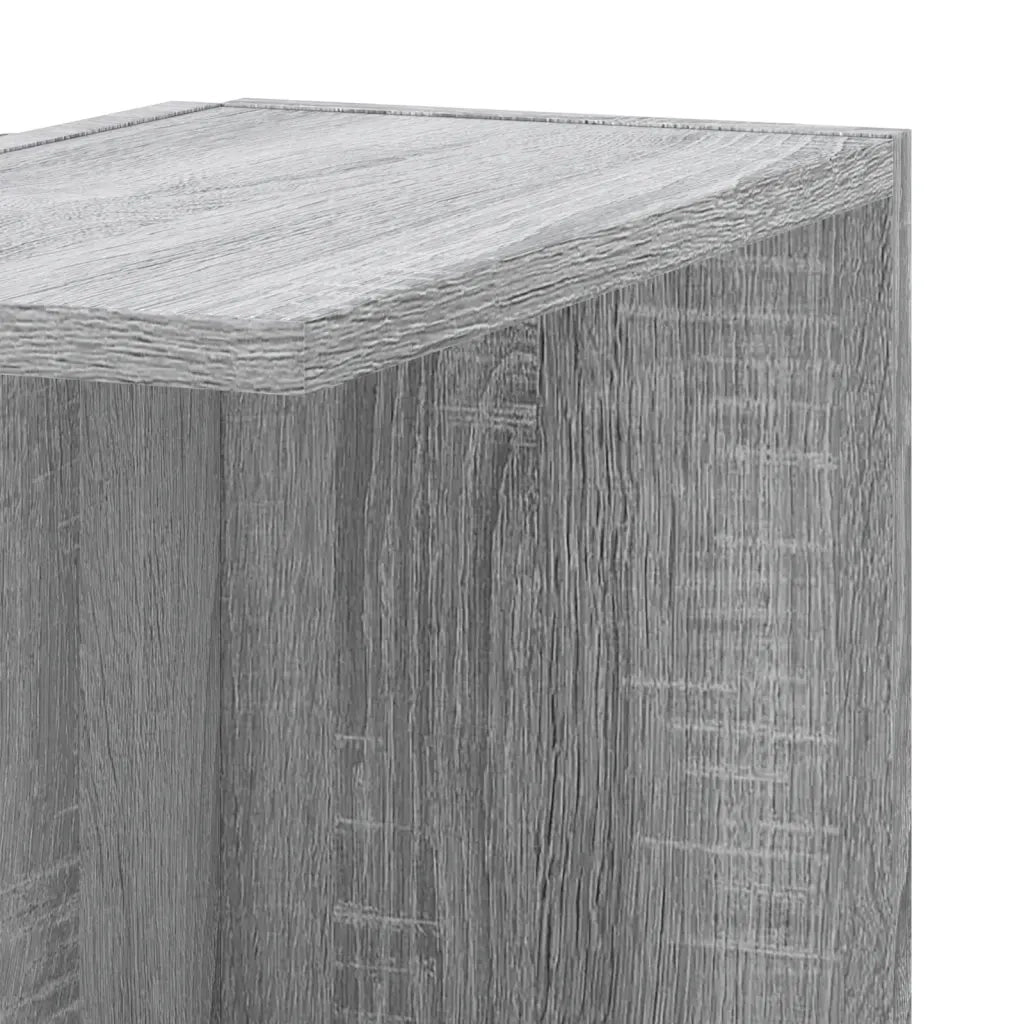 vidaXL Scaffale Angolare Muro Grigio Sonoma 36,5x36,5x140 cm Legno
