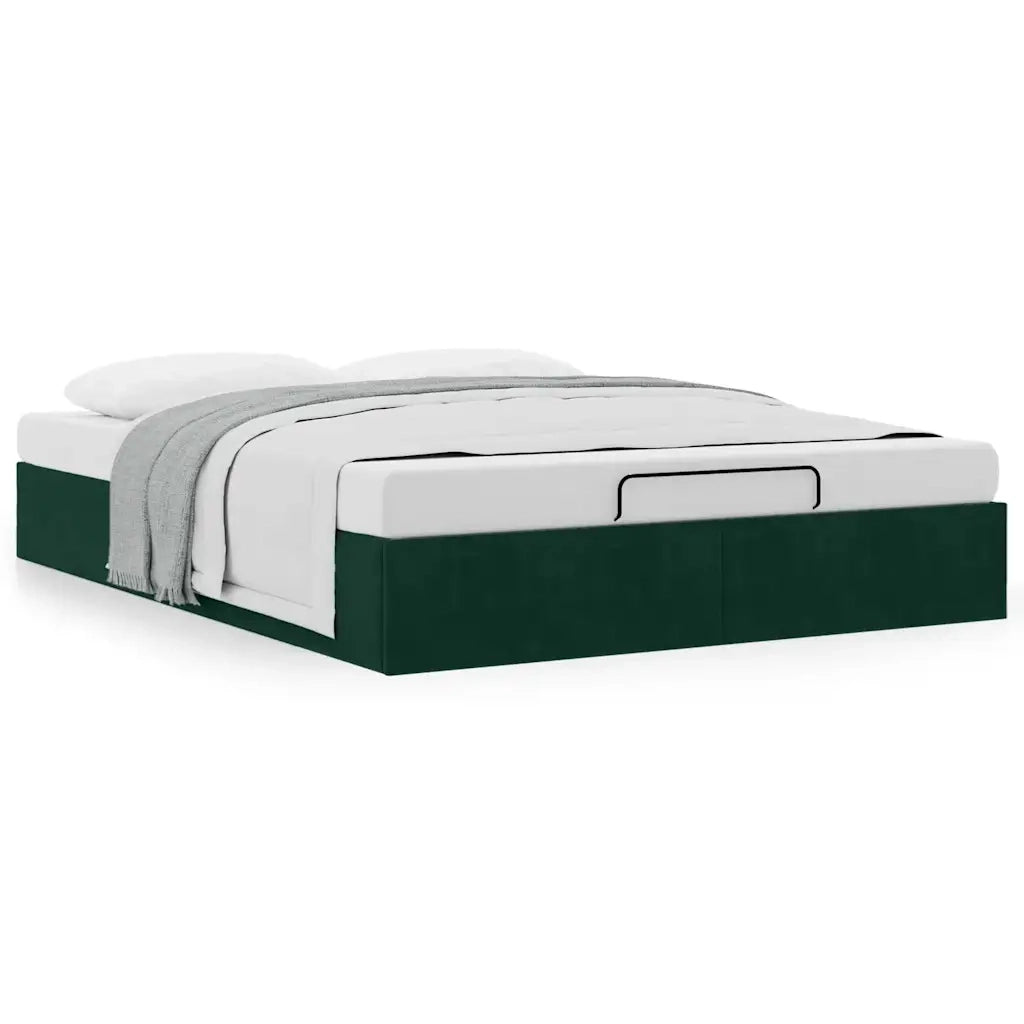 Struttura Letto Pouf senza Materasso 140x190 cm in Velluto 3310964