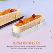 12 pezzi di stampi per torta a forma di uovo - stampi per torte DIY per mousse francese e torta al cioccolato - anelli per torta per la preparazione di quiche - stampi per donuts e burger - 94 x 28 x 2 cm