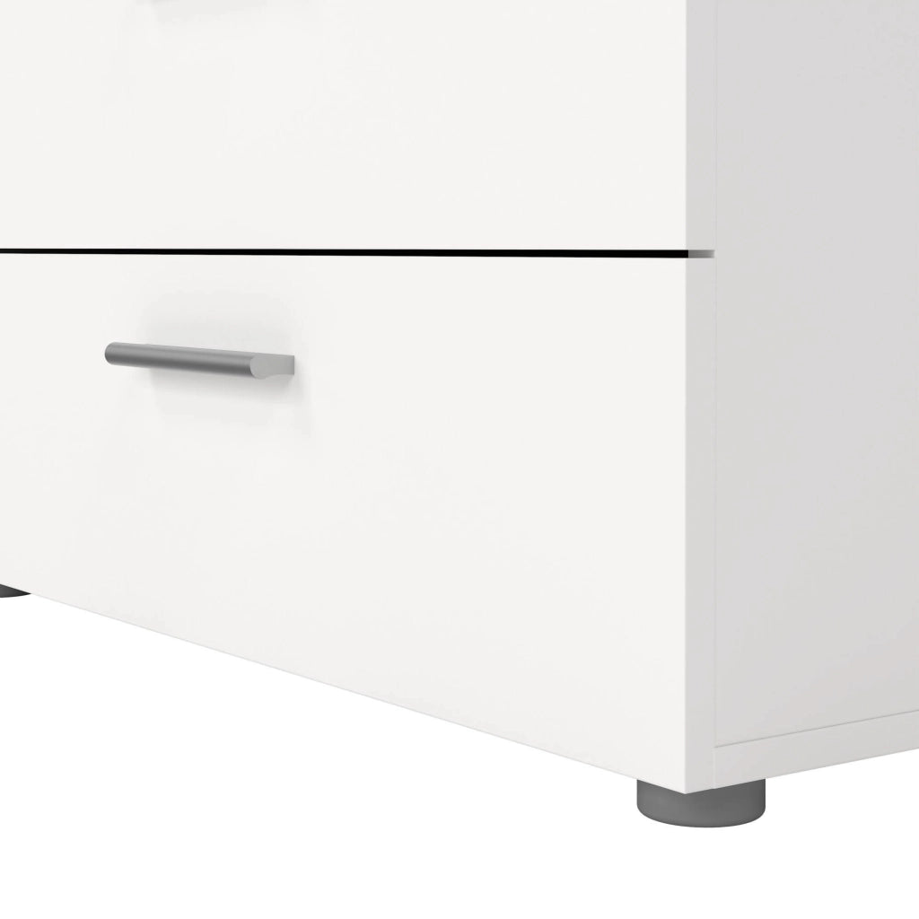 Credenza Phethai, Buffet da soggiorno, Madia da salotto, Dispensa da cucina, 140x40 h82 cm, Bianco