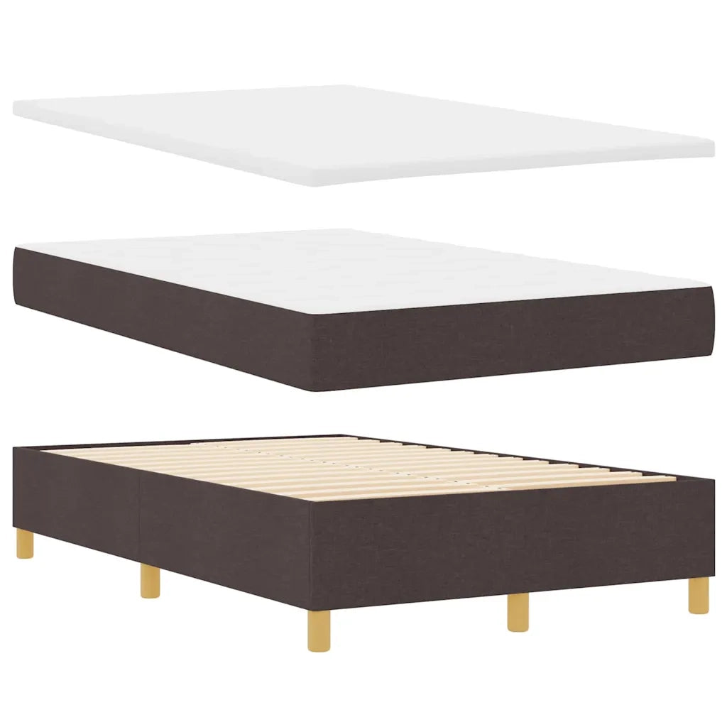 Letto a molle con testiera Marrone Scuro 190 x 120 cm Tessuto 3344285