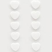 Magnetici per lavagne, 10 pezzi Magnetici forti per frigorifero Magnetici per frigorifero Minimagnetici Magnetici piccoli Magnetici forti per lavagna Magnetici per lavagna da scuola Puntaspilli (cuore, bianco)