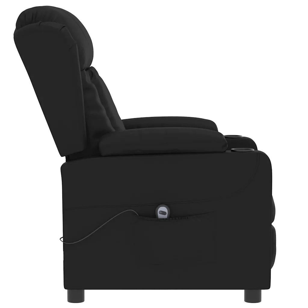 Divano Sedia-Poltrona Reclinabile Elettrica Nera in Similpelle 456412
