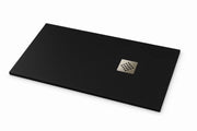 Piatto doccia Ardesia extra piatto 70X220 cm colore Nero RAL 9005 griglia in Acciaio