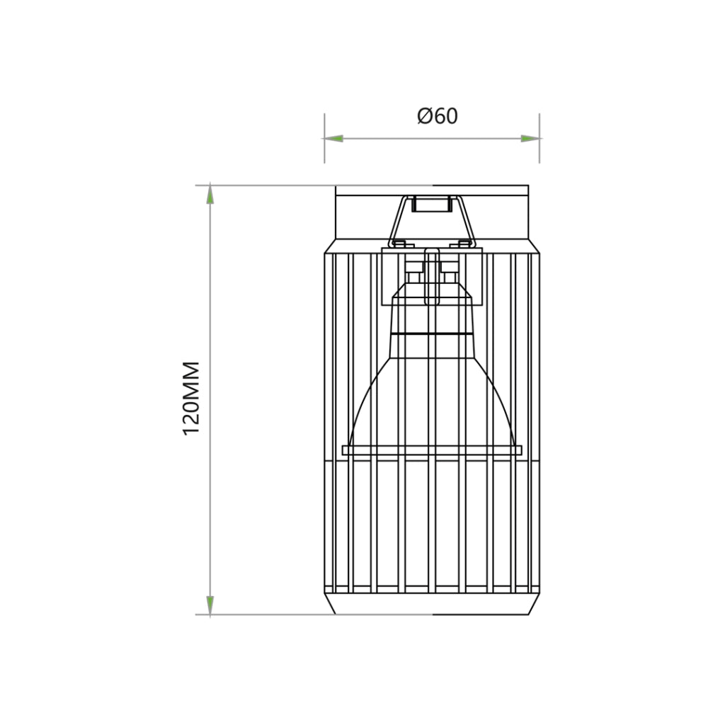 Faretto soffitto nero tondo 1xGU10 8W Vertical Milagro