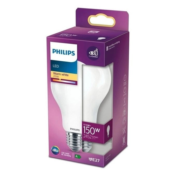 Philips 93031 Lampadina LED Goccia A67 E27 17.5W 2452 lm 2700K Classe D 15000h colore Bianco Caldo