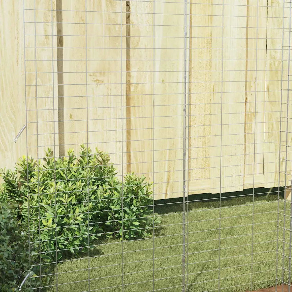 Gabbia per Conigli Argento 200 x 100 x 210 cm Acciaio zincato 42019241