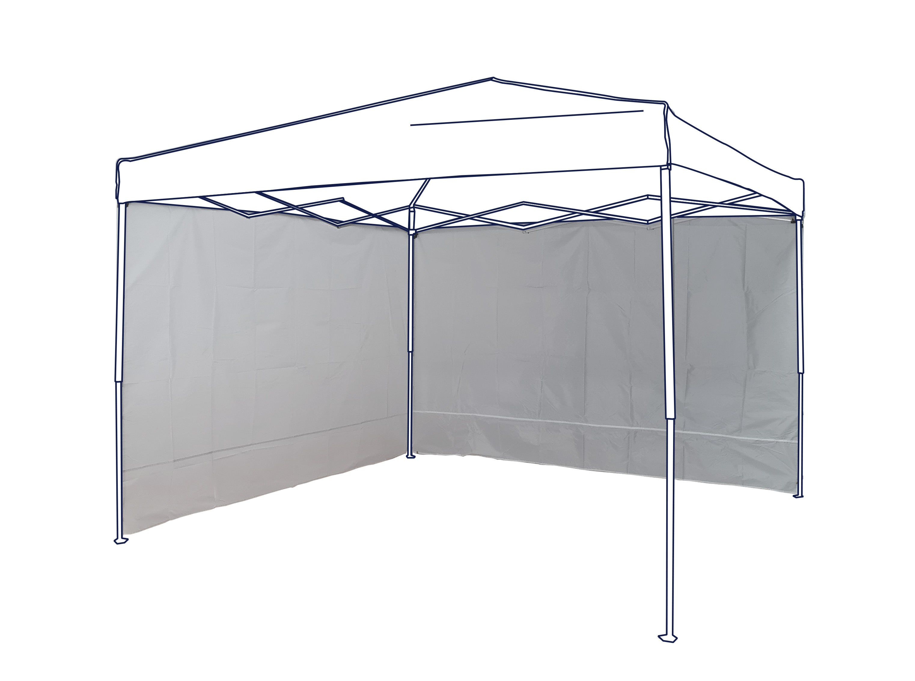 PARETI LATERALI PER GAZEBO 3X3 2 Pareti Laterali