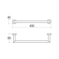 Lineabeta - Porta asciugamani Baketo in ottone cromato L.40 cm