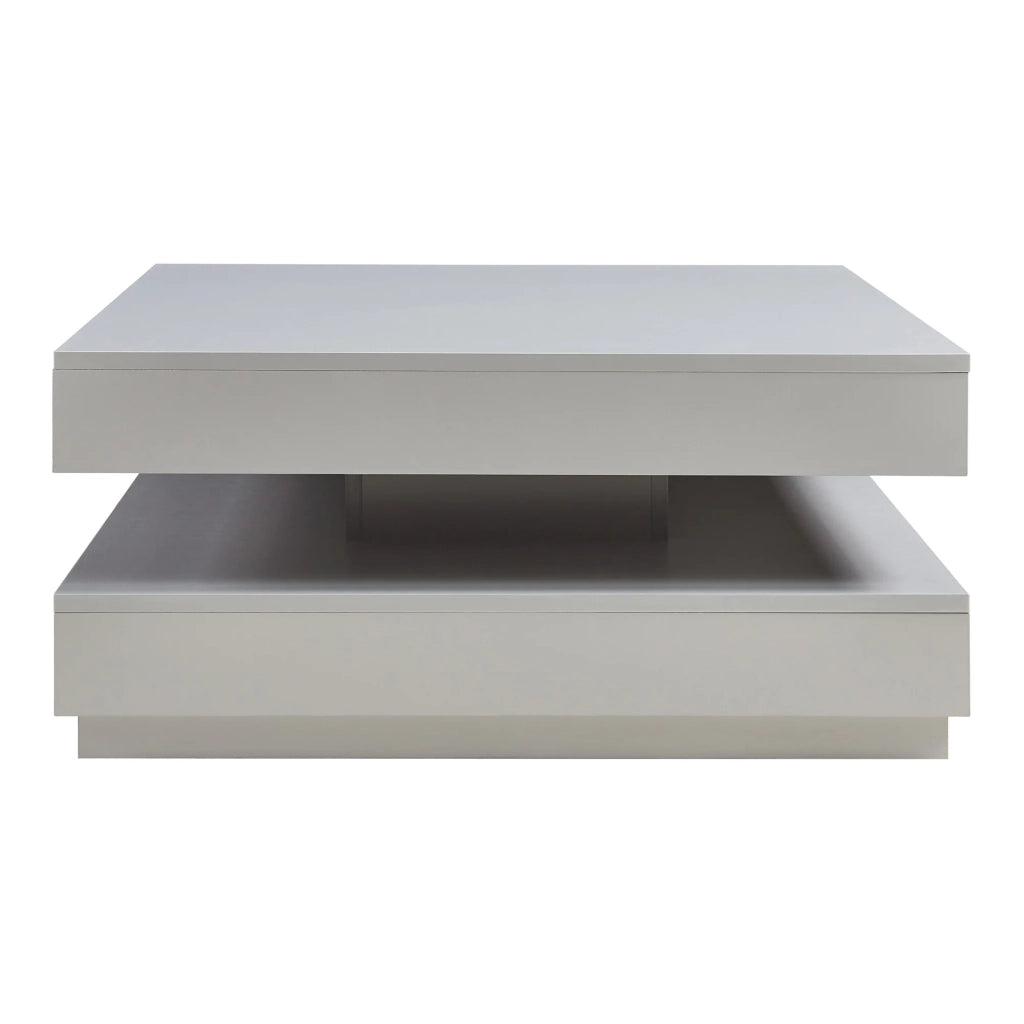 Tavolino da caffè consolle laterale 76 x 76 x 38 cm grigio chiaro 03_0010793