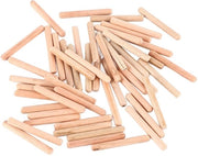Paspenni in legno per mobili - M6 * 50 - 50 pezzi - Forti e affidabili - Adatti per mobili - Passepartout in legno trattato