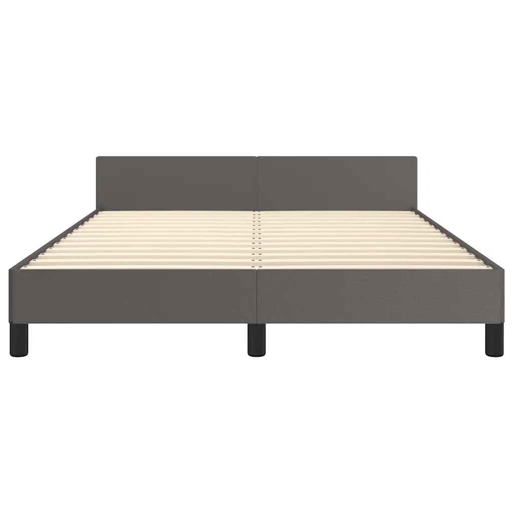 Giroletto con Testiera senza Materasso Grigio 140x190 cm 347499