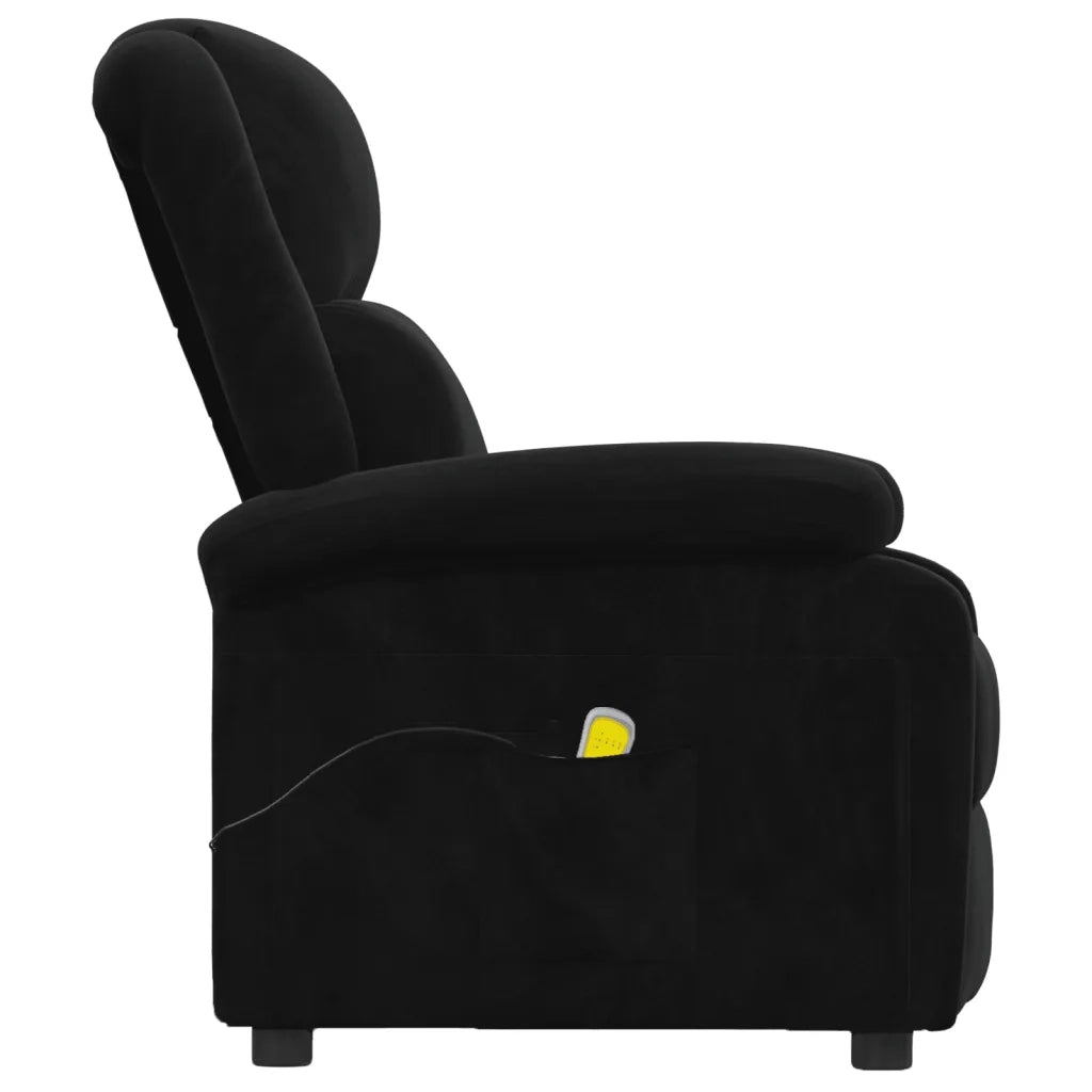 Poltrona Massaggiante Nera in Velluto 342416