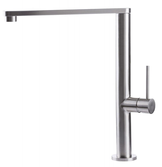 Rubinetto Cucina Miscelatore Monocomando Lavello Canna Piatta in Acciaio Inox River