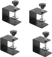 Chiusura a clip 4 pezzi - acciaio inossidabile 304 - chiusura a clip per supporto - clip a vite - manopole ergonomiche - nero - 8 x 5,5 x 5,5 cm