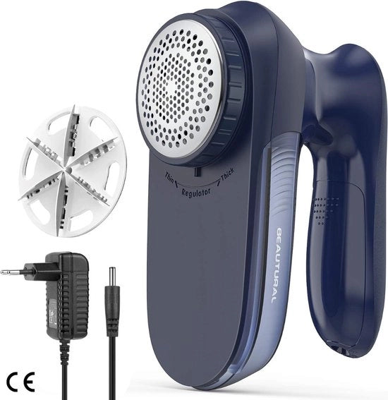 Schiacciatrice di pellici elettrica per tutti gli indumenti - Apparecchio per staccare le pellici con 2 velocità e 4 impostazioni di altezza - Funziona con adattatore AC o batterie - Adatto per uso familiare