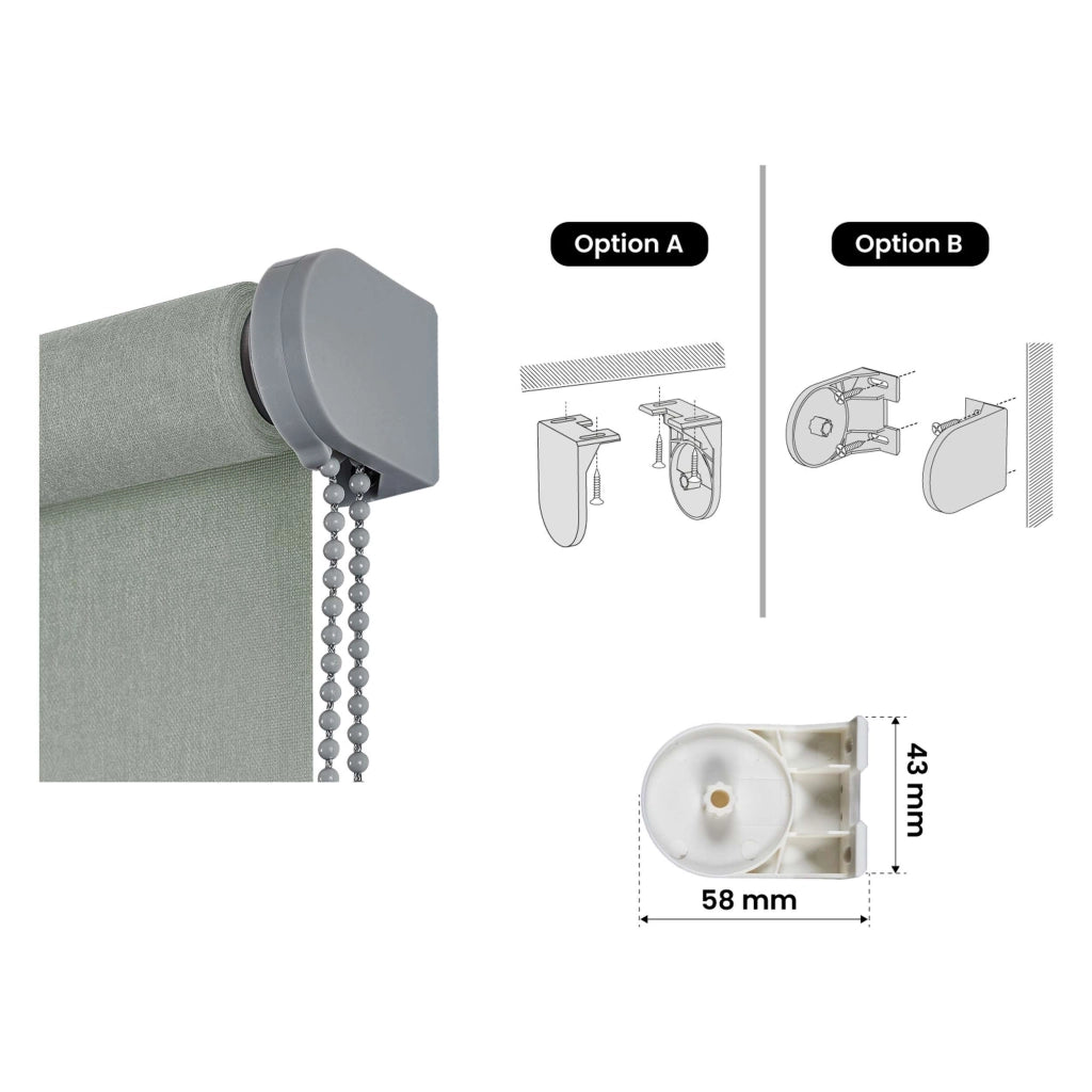 Tenda a Rullo Filtrante, Tenda Avvolgibile Traslucida Liscia Per Finestre e Porte Verde 80x250 cm