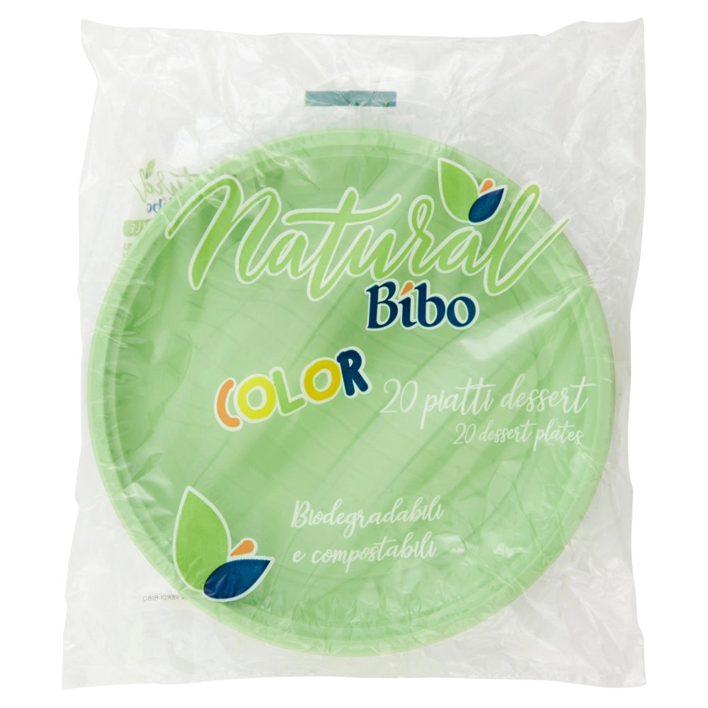 MAURY'S BIOPLASTIC PIATTI DESSERT DIAMETRO 17 CM 20 PEZZI IN COLORAZIONE VERDE