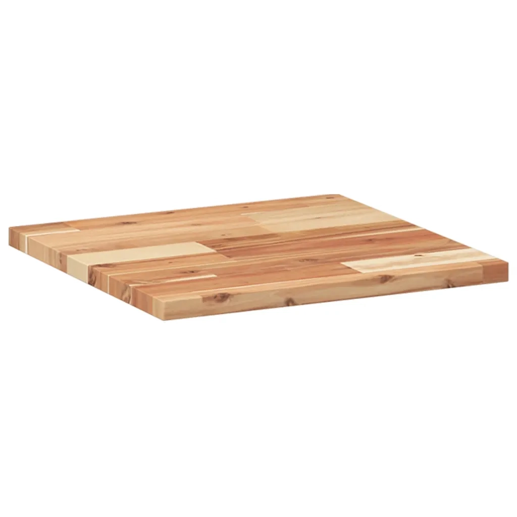 Piano Tavolo | Superficie Tavolo | Piano Scrivania Quadrato 40x40x2 cm in Legno Massello di Acacia