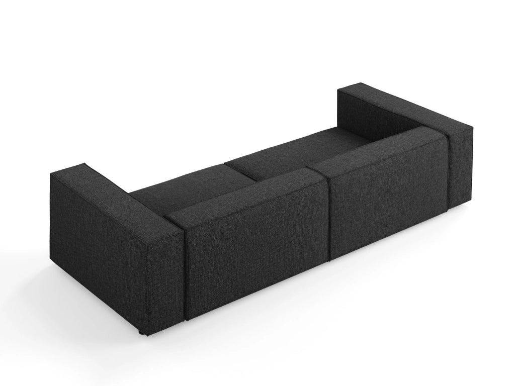 Cosmopolitan Design - Divano "Arendal" 4 posti in ciniglia nero 