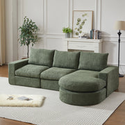 Divano Modulare Angolare con Chaise Longue in Velluto ¨C MINIMAL ¨C Grigio