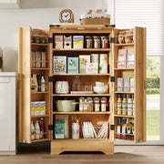 Mobile alto da cucina con LED a sensore e ripiani regolabili 120x60;5x40 cm