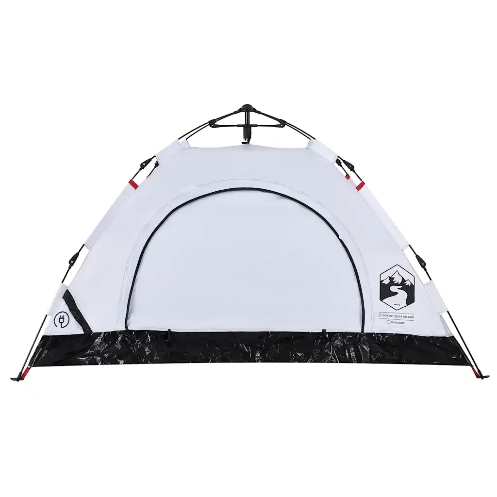 Tenda 2 Persone-Tenda da campeggio Bianca in Tessuto Oscurante a Rilascio Rapido 713679
