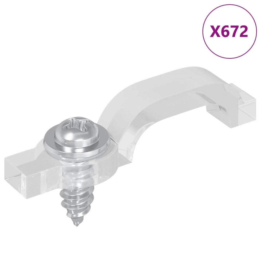 Clip per Striscia LED 12 pz Trasparente 23,8 x 7,3 x 4,3 mm CFW8601615