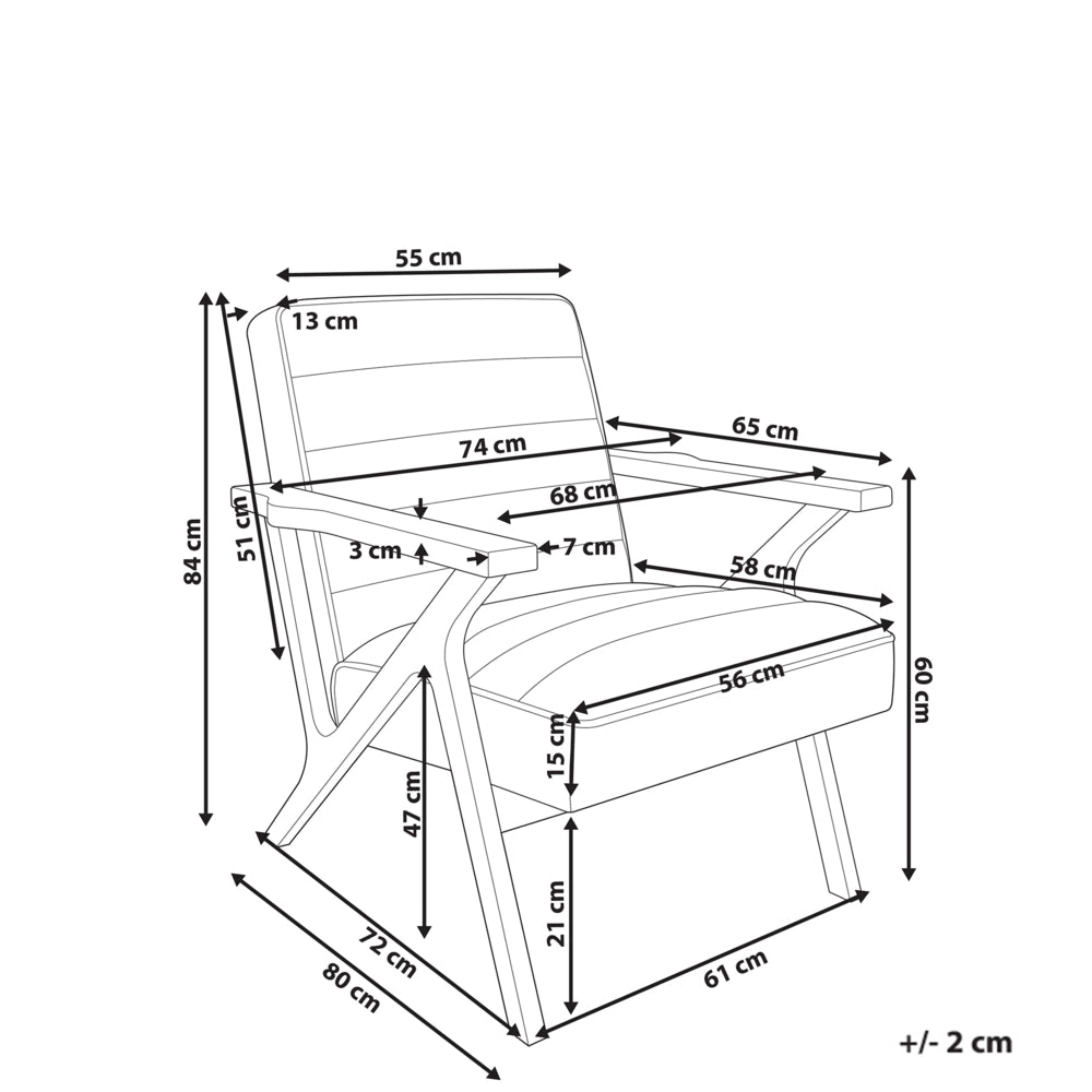 Poltrona Marrone Poliestere Velluto Rivestimenti Design Retrò Struttura in legno Braccioli Soggiorno