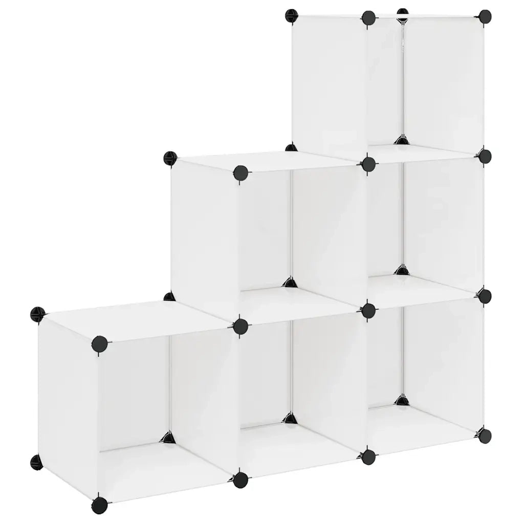 Armadio Salvaspazio a Cubo con 6 Scomparti Bianco 244922